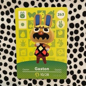 Genuine ACNH Gaston amiibo card